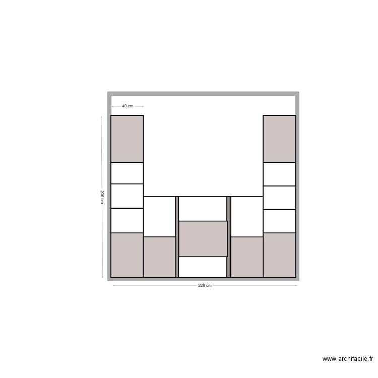 Plan TV Louvagny Portes. Plan de 1 pièce et 5 m2