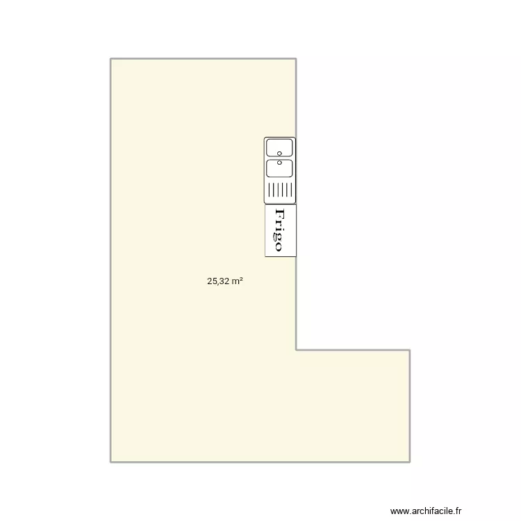 Caf&eacute; PAV. Plan de 1  et 25 m²