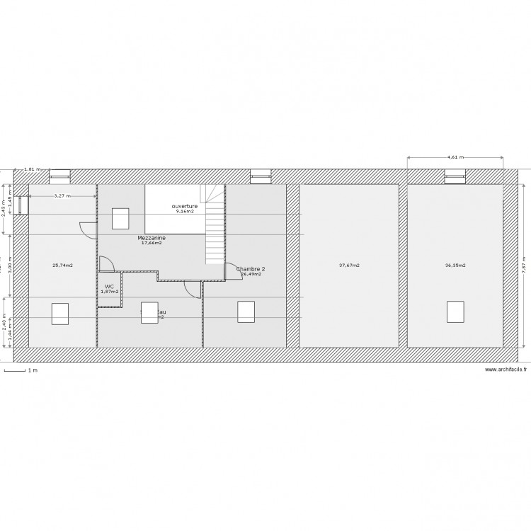 Etage. Plan de 0 pièce et 0 m2