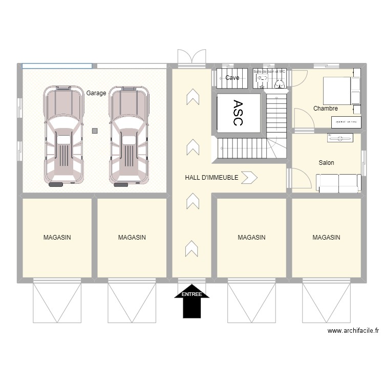 COSA. Plan de 12 pièces et 162 m2