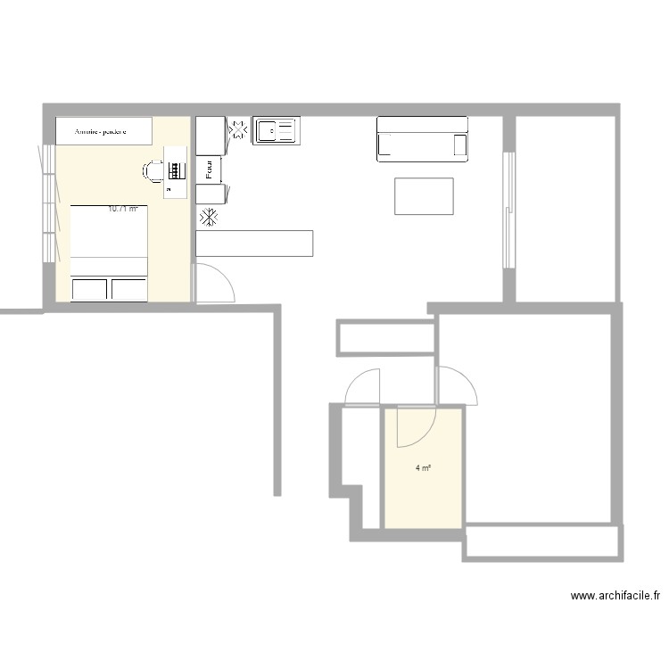 plan appartement avec mesure 2. Plan de 0 pièce et 0 m2