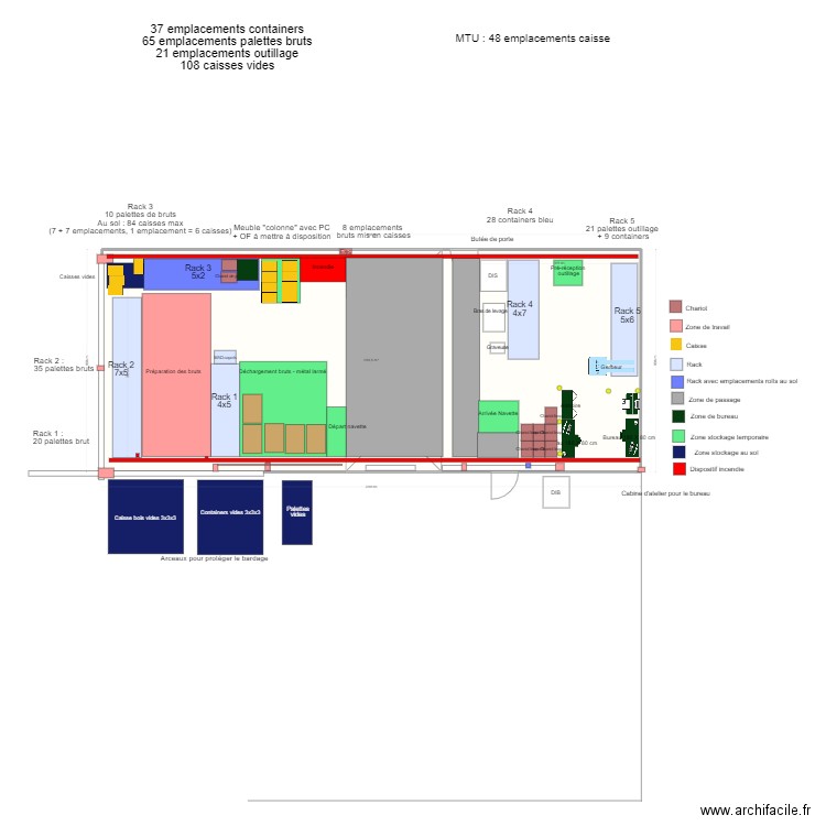 Réception UAP3 v14. Plan de 1 pièce et 207 m2