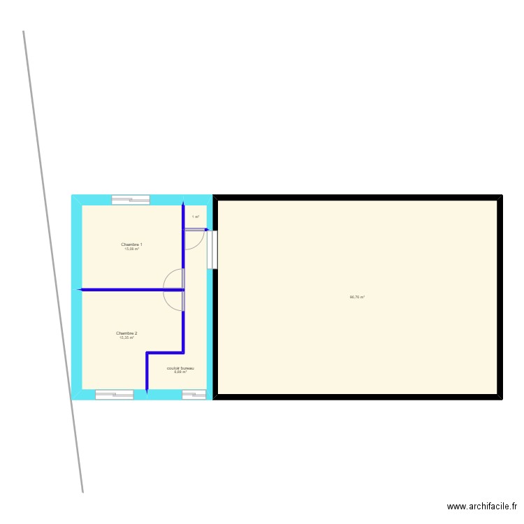 extension Maj2. Plan de 5 pièces et 137 m2