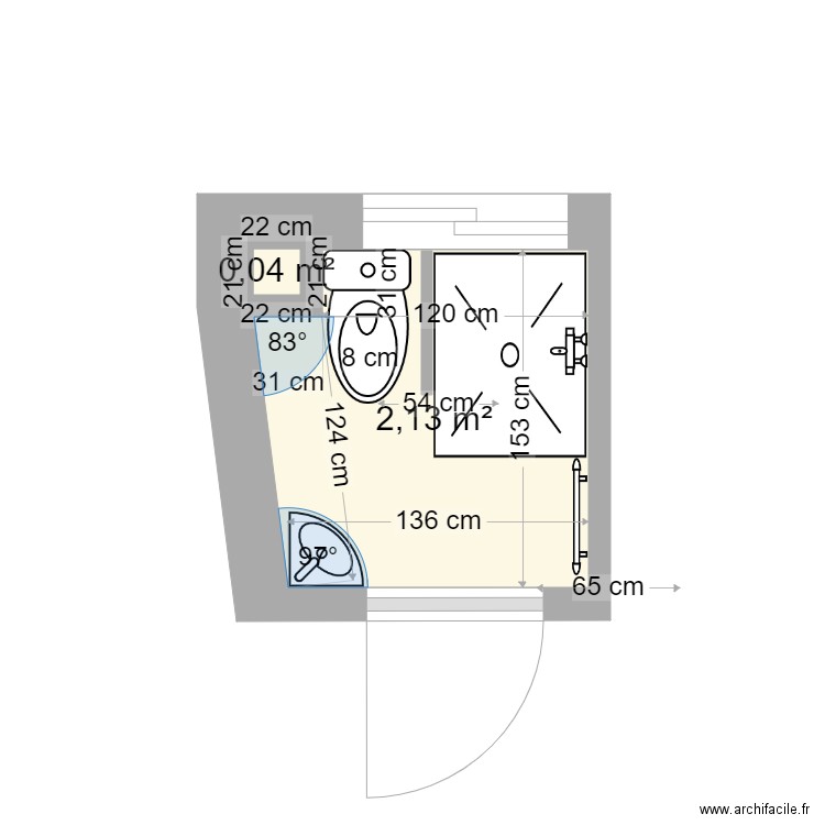 sdb étage v4. Plan de 0 pièce et 0 m2