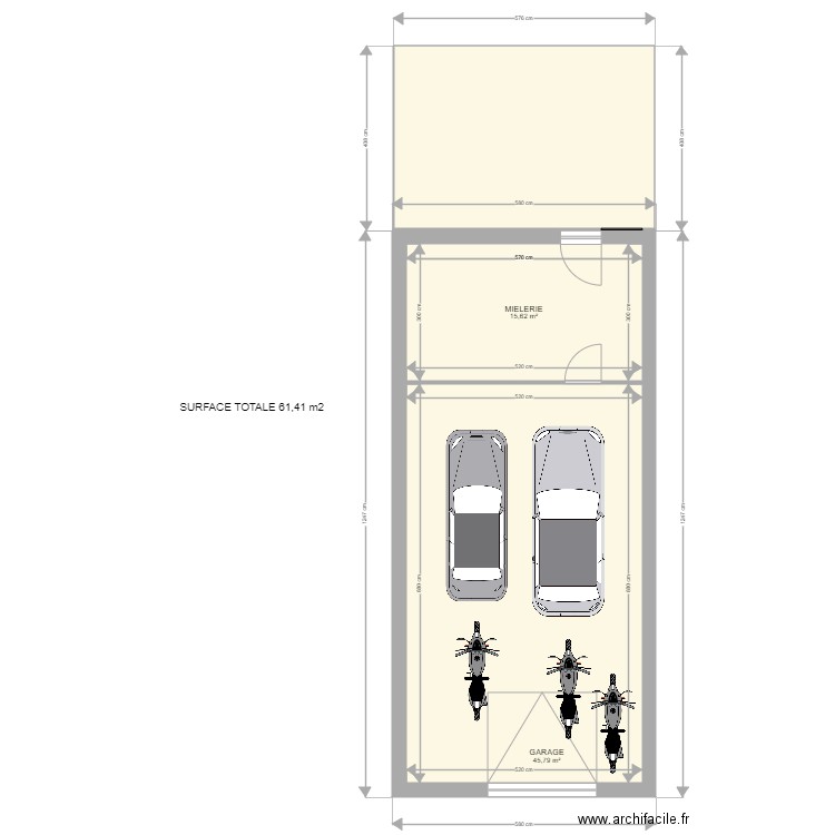 GARAGE V02. Plan de 0 pièce et 0 m2