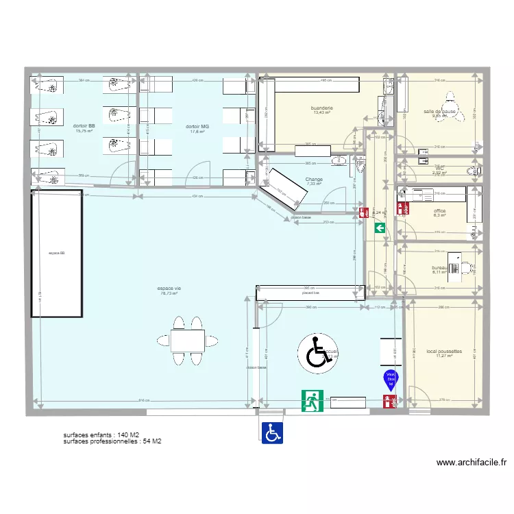 plan micro cr&egrave;che urbanisme. Plan de 