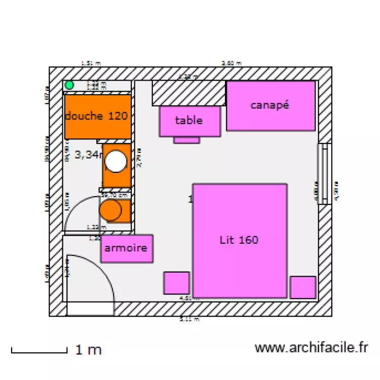 Salle de bain 3. Plan de 