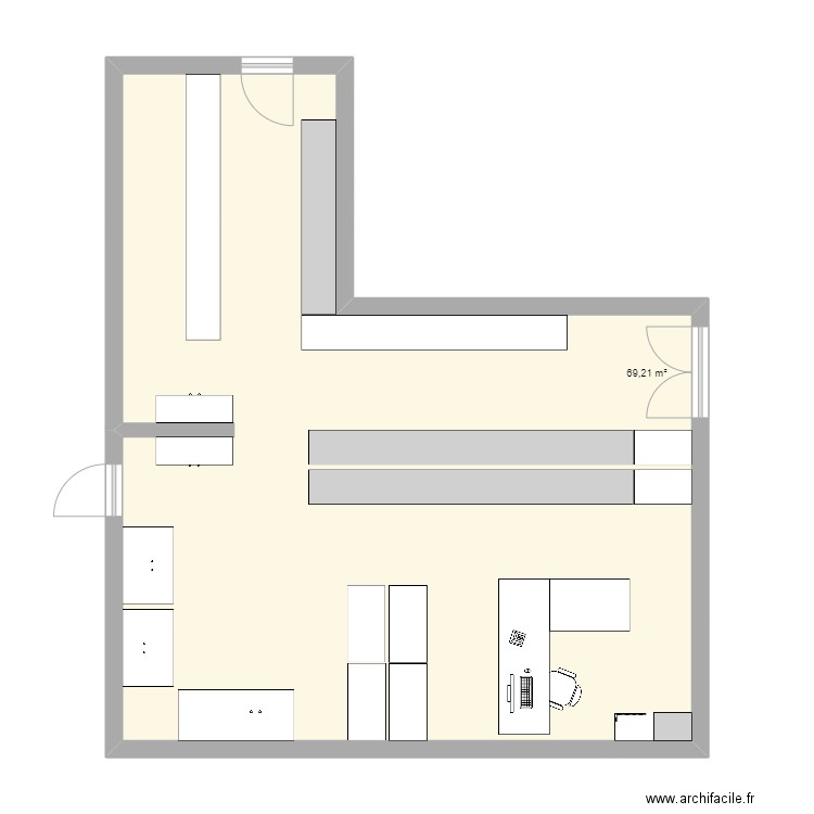 Bureau. Plan de 0 pièce et 0 m2