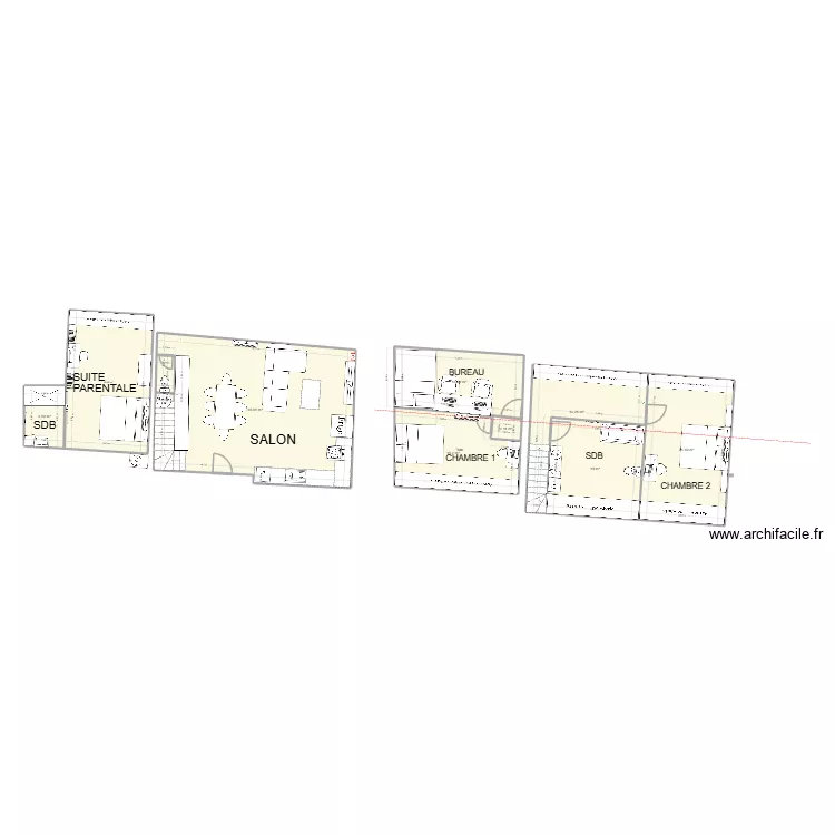 France renov 222. Plan de 9  et 149 m²