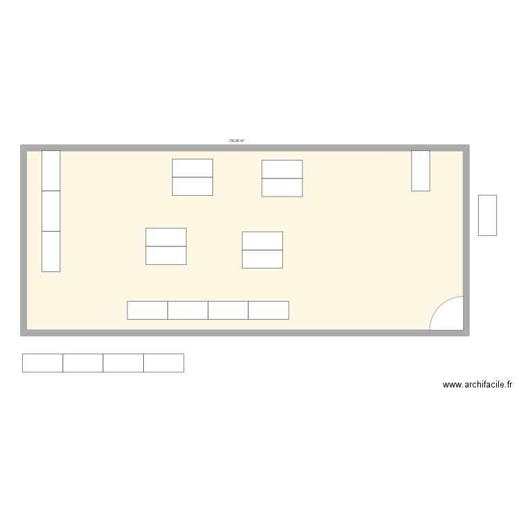 Mariage. Plan de 1 pièce et 156 m2