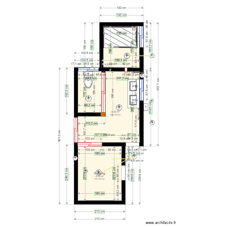 SDE SUITE . Plan de 0 pièce et 0 m2