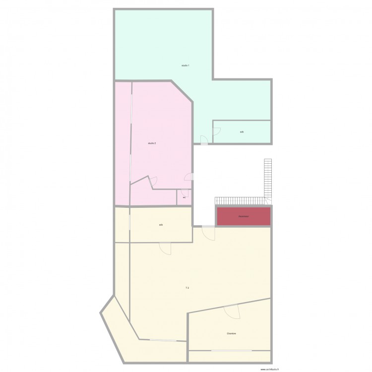 Redistribution 5 eme étage   Famille jacques. Plan de 0 pièce et 0 m2