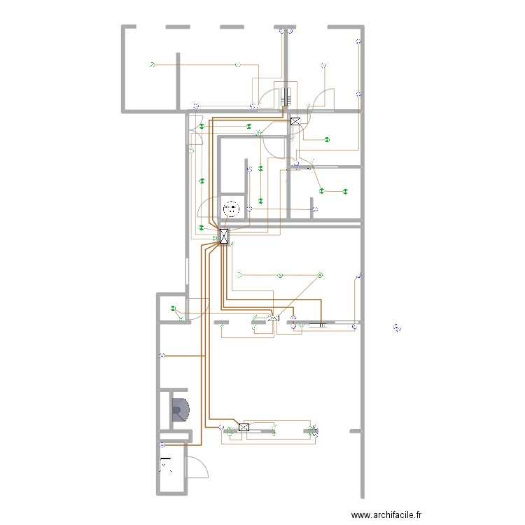 carlos 2. Plan de 8 pièces et 16 m2