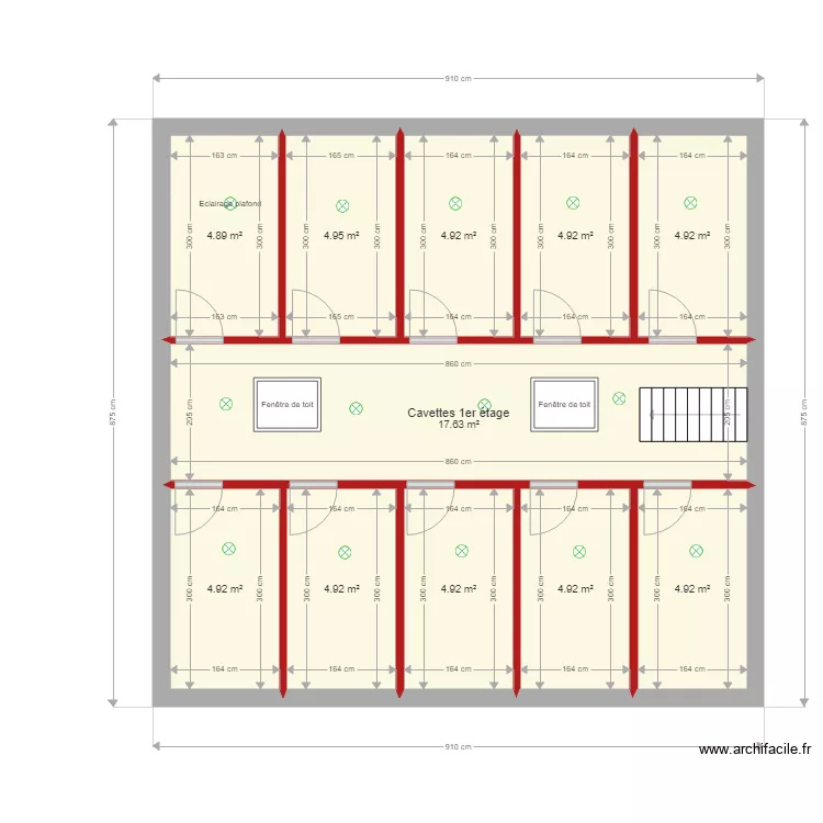 plans cavettes 1er &eacute;tage cotations complet. Plan de 