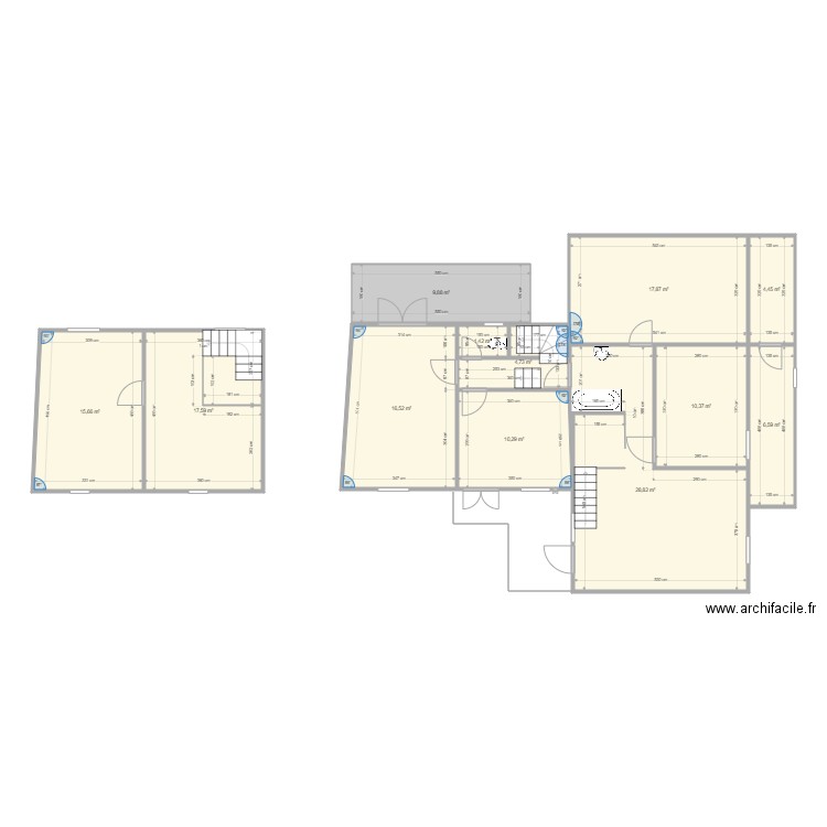 Le Chalet final. Plan de 12 pièces et 144 m2