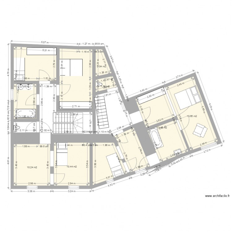 reynaud etage. Plan de 0 pièce et 0 m2