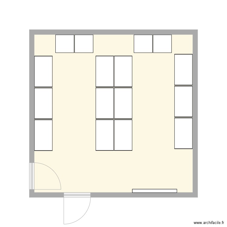 Dressing  Homblieres. Plan de 1 pièce et 25 m2