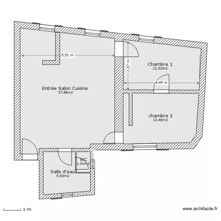 Maison St Germain des Fosses 1er Etage . Plan de 
