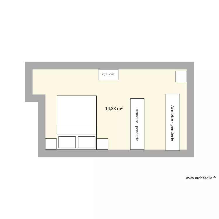 Chambre. Plan de 