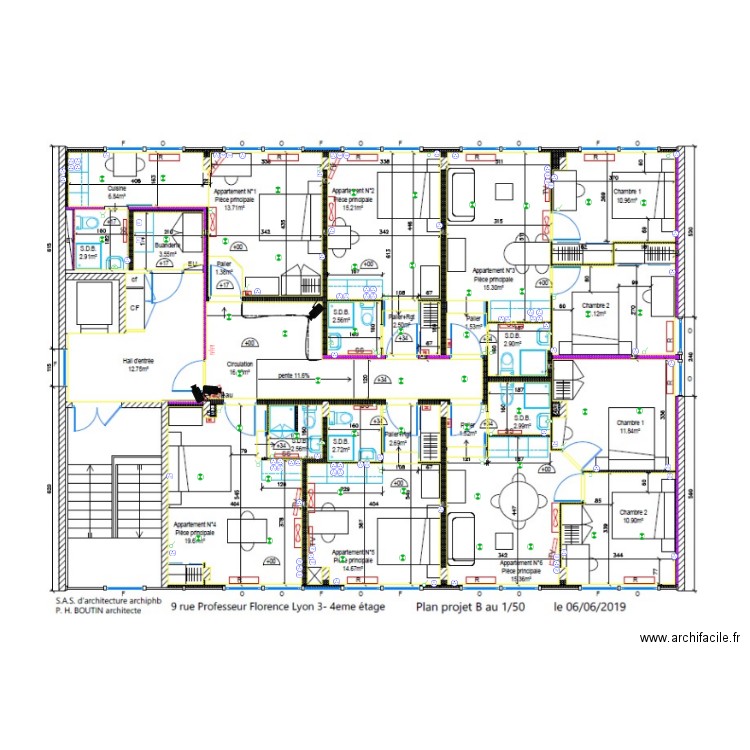 Plans élec prof florence. Plan de 0 pièce et 0 m2