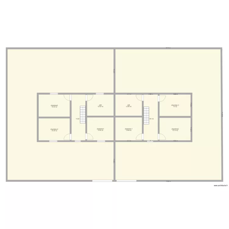 plan maison etage. Plan de 