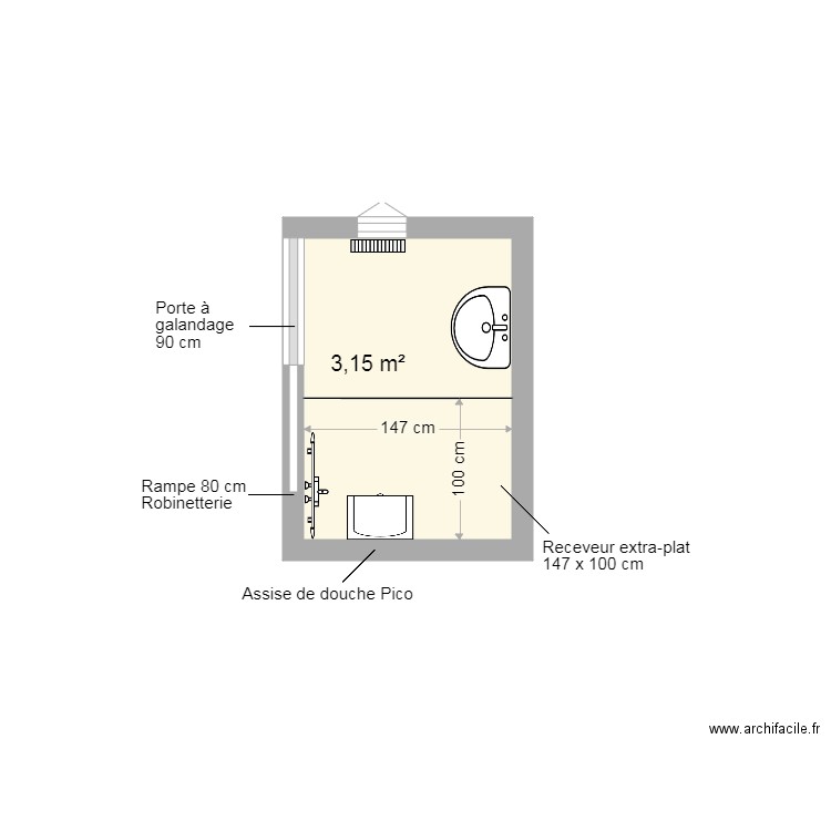 Indiana SDB projet. Plan de 0 pièce et 0 m2