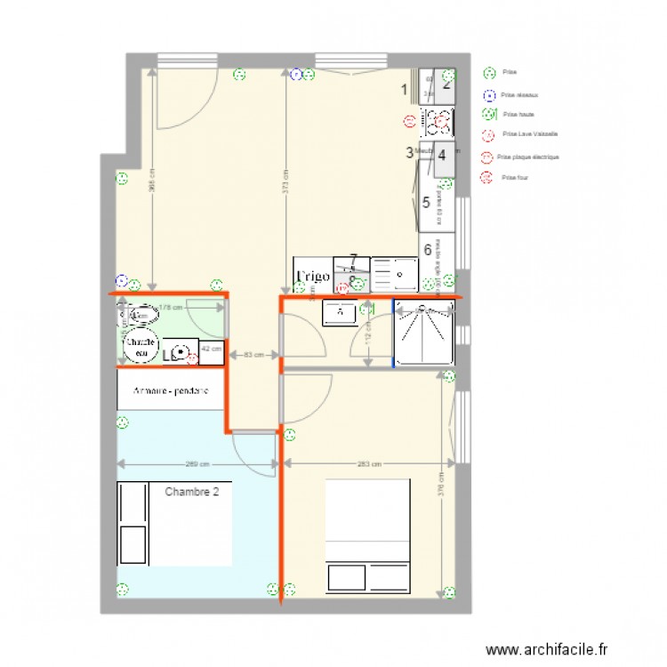 AptSoleMioV18Prises. Plan de 0 pièce et 0 m2