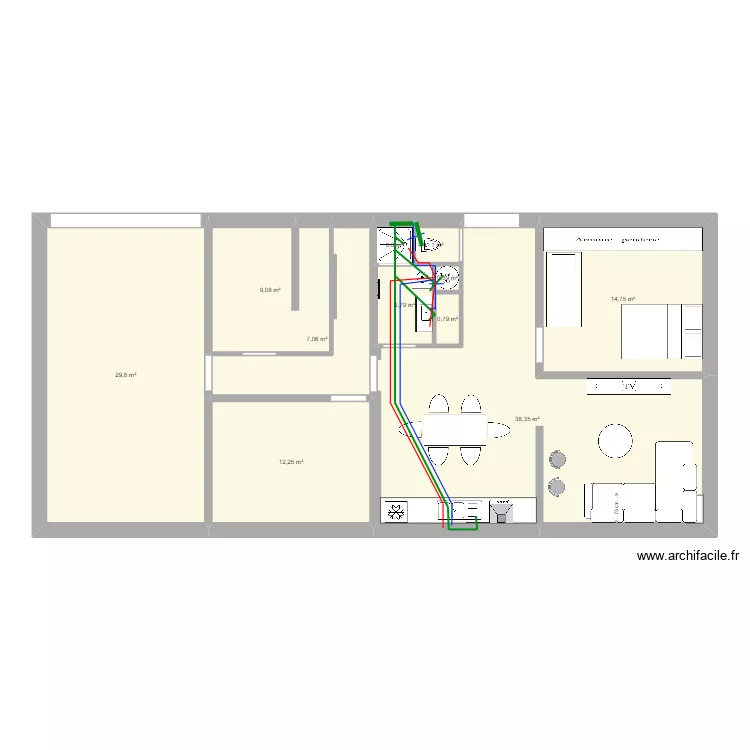Maison Niveau 0 V3 - EC/EF/EU. Plan de 