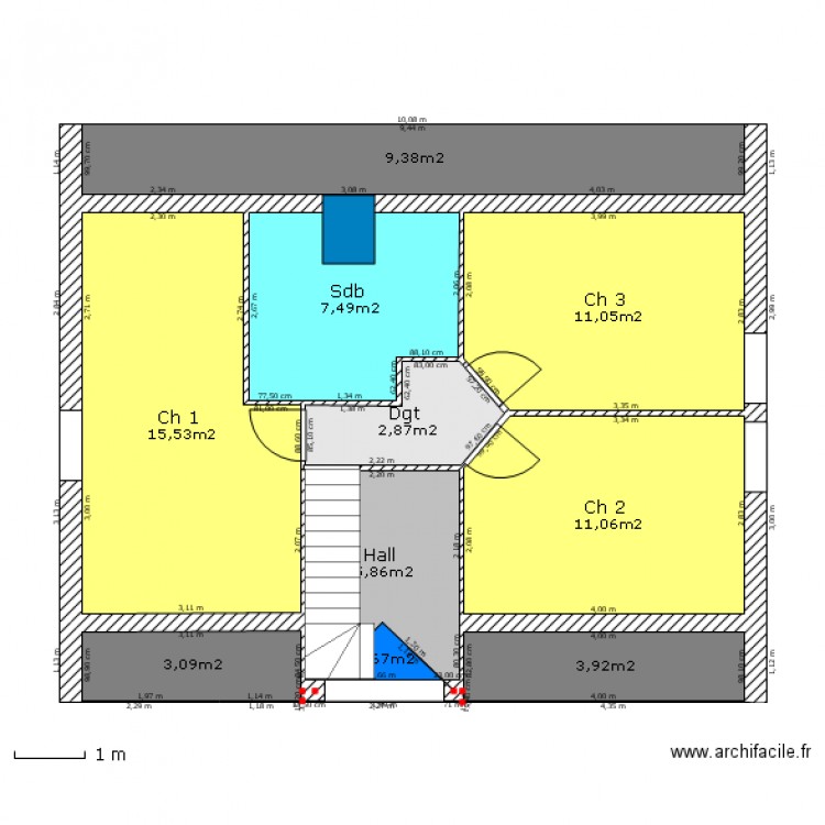 POTIER ETAGE 4. Plan de 0 pièce et 0 m2