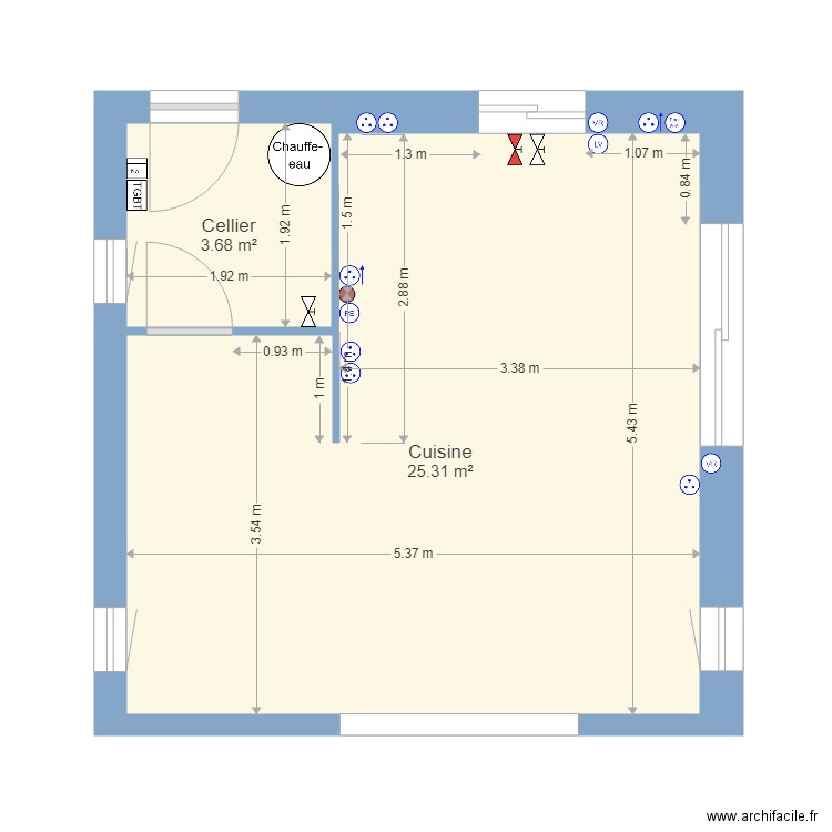 Cuisine 02. Plan de 0 pièce et 0 m2