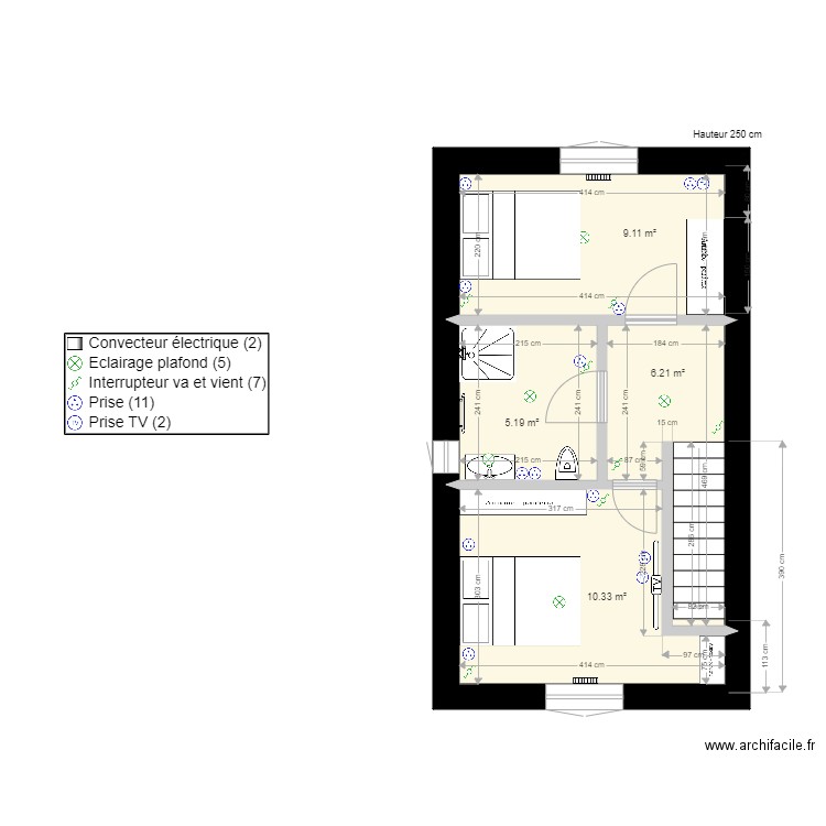 Loc 2 Etage V2. Plan de 0 pièce et 0 m2