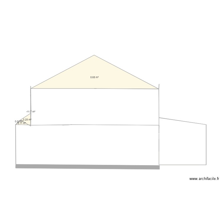 plan de coupe. Plan de 0 pièce et 0 m2