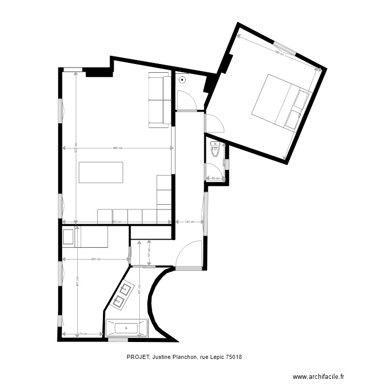 projet justine. Plan de 0 pièce et 0 m2