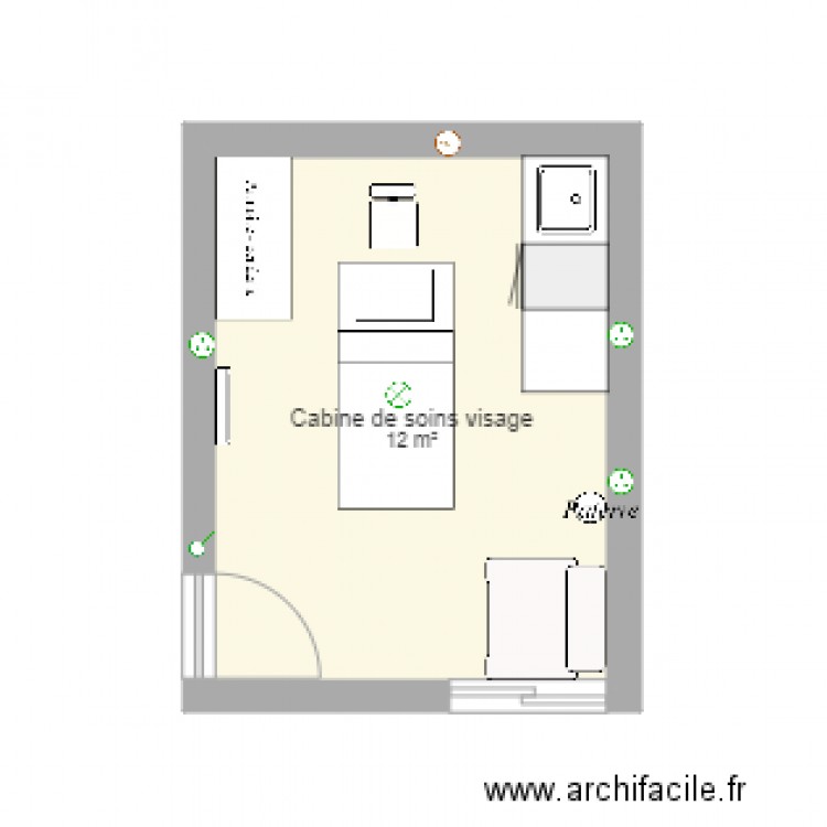 Institut de beauté. Plan de 0 pièce et 0 m2