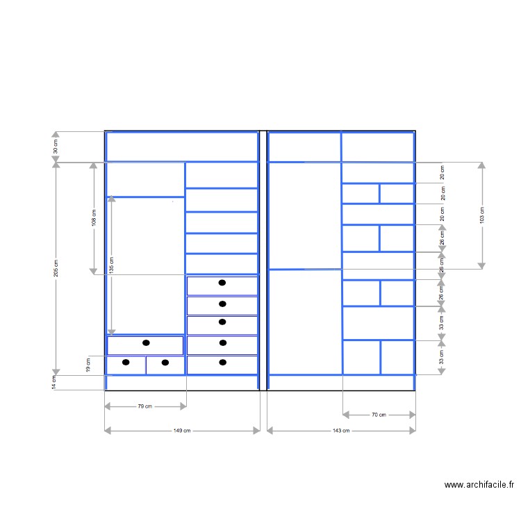 placard CH bleu4. Plan de 0 pièce et 0 m2