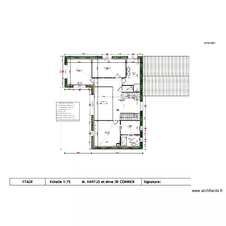 DARTUS ETAGE. Plan de 