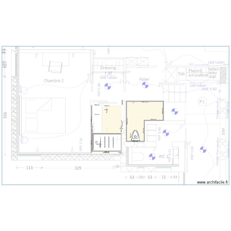 plan 1. Plan de 2 pièces et 659 m2