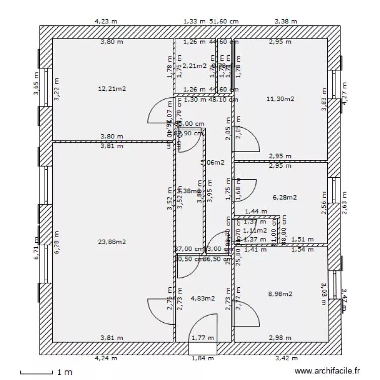FALANCHERE RDC. Plan de 