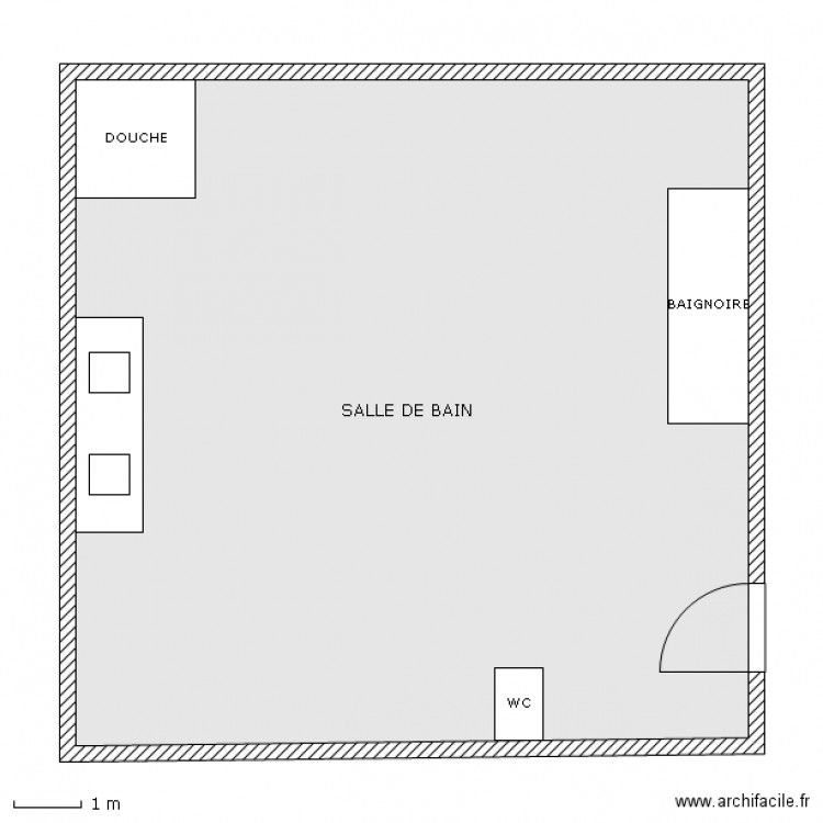 SALLE DE BAIN. Plan de 0 pièce et 0 m2