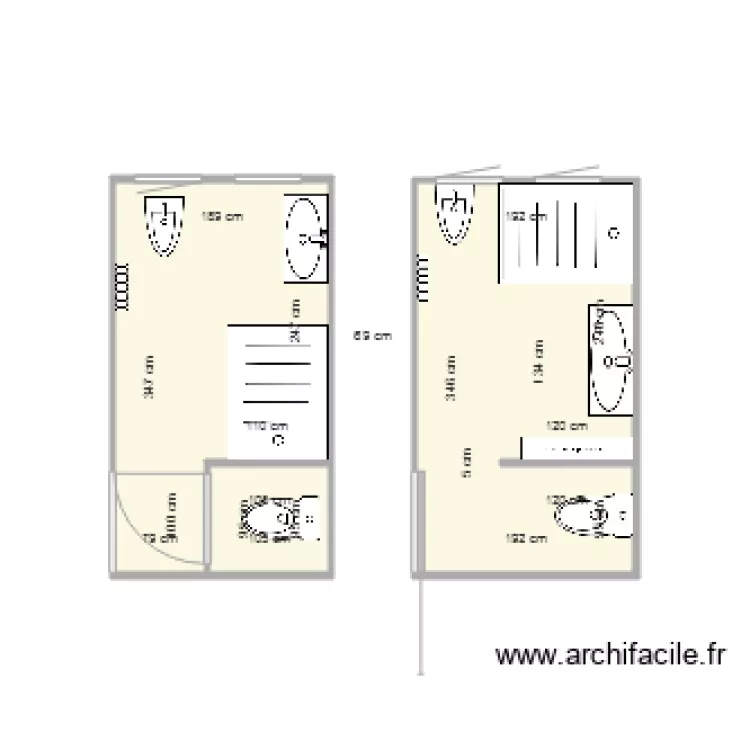 salle de bains projets N2. Plan de salle de bains projets N2. Plan de