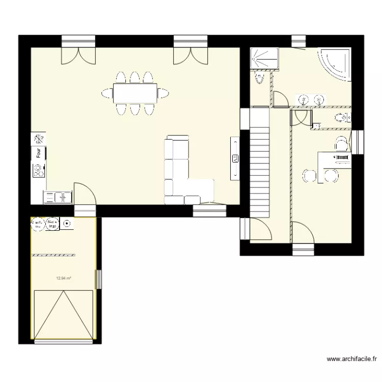 Maison mitoyenne. Plan de Maison mitoyenne. Plan de
