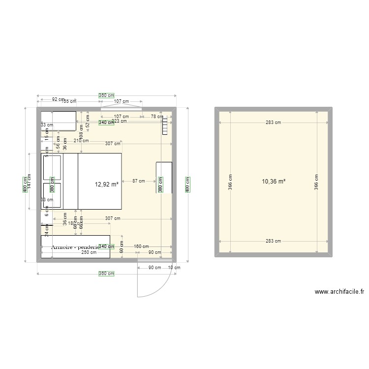 chambre. Plan de 0 pièce et 0 m2