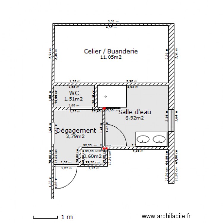 Dégagement. Plan de 0 pièce et 0 m2