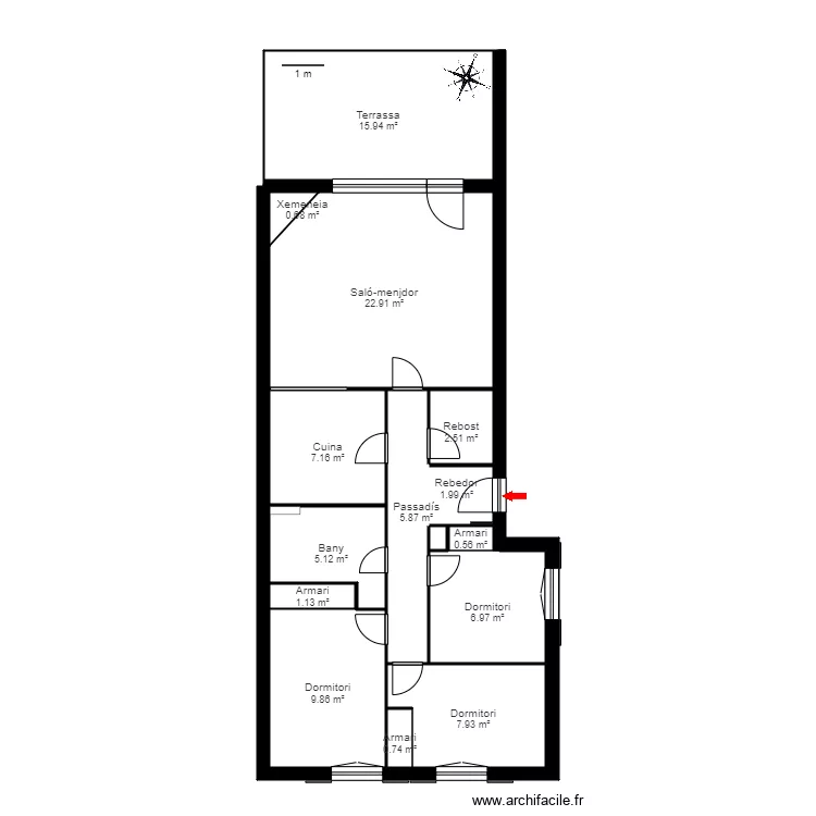 ED FLODOR BLOC B PB C CAN NOGUER ESCALDES. Plan de 