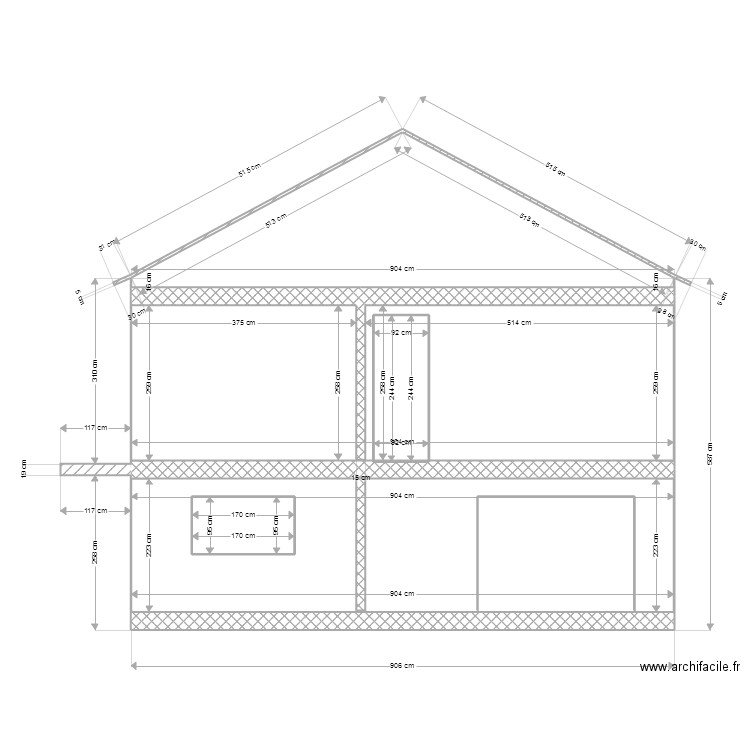 Pignon. Plan de 0 pièce et 0 m2