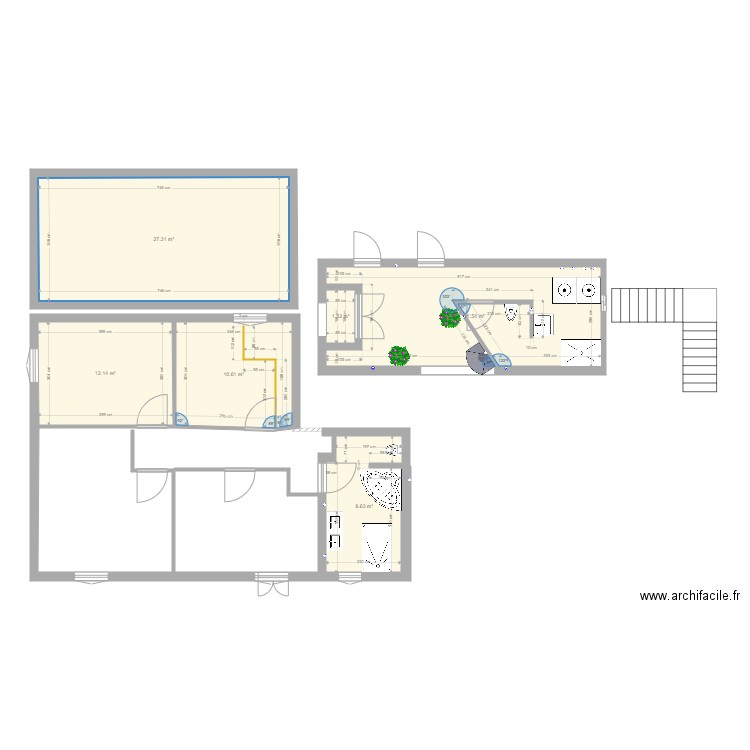 buanderie. Plan de 0 pièce et 0 m2