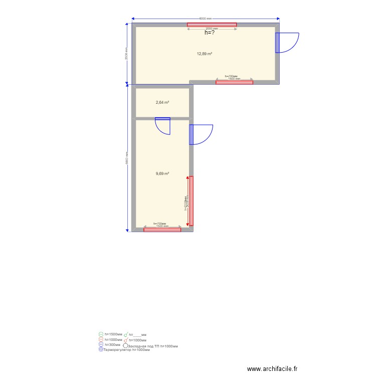 Shablon. Plan de 0 pièce et 0 m2