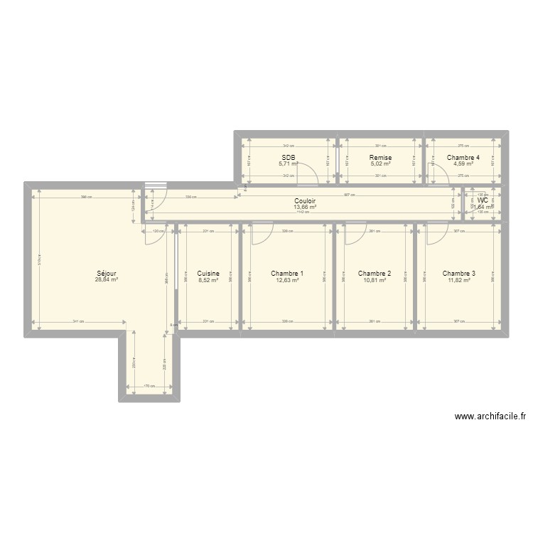 laumond. Plan de 10 pièces et 103 m2