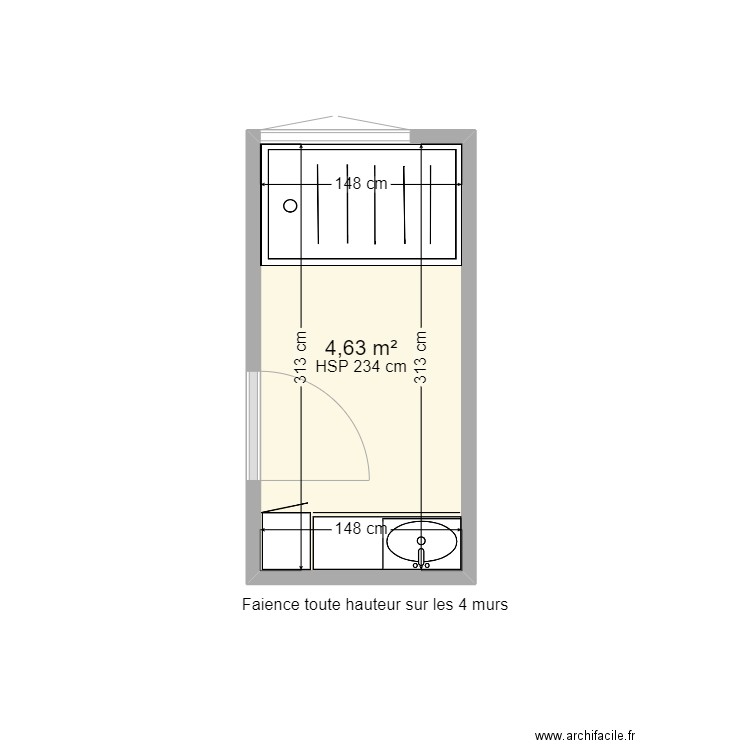 OTULAKOWSKI Vouzy. Plan de 1 pièce et 5 m2