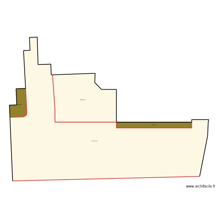 jardin4. Plan de 4 pièces et 182 m2